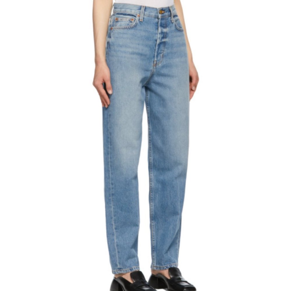 B SIDES Claude High Taper Jeans Blue Size 27 NWT